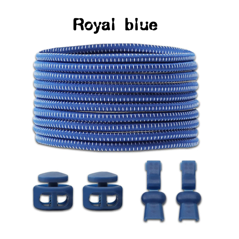 1 Pair Elastic Shoelaces Kit with Push Button Lock Stretch No Tie Shoe Laces for Running Sneakers Sports Shoes Adults Kids