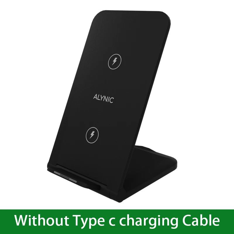 Wireless Charger Stand Pad For iPhone 17 16 15 14 13 12 Pro XR 8 X XS Max Samsung Xiaomi Induction Fast Charging Dock Station