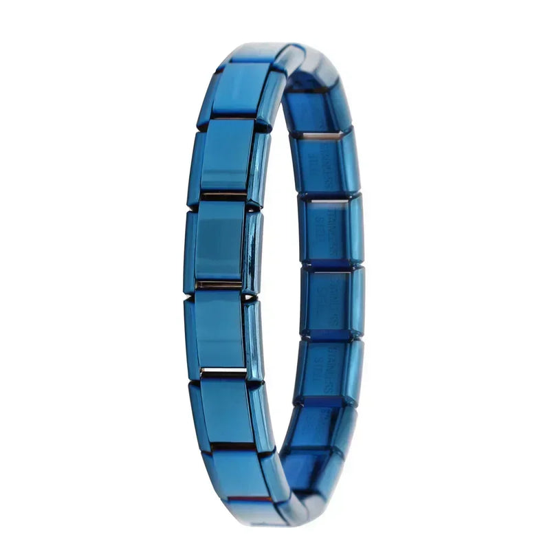 Hapiship New Women's Jewelry 9mm Width Itanlian Elastic Charm Bracelet Fashion Stainless Steel Bangle ST - Visuel 25 | SAMAG