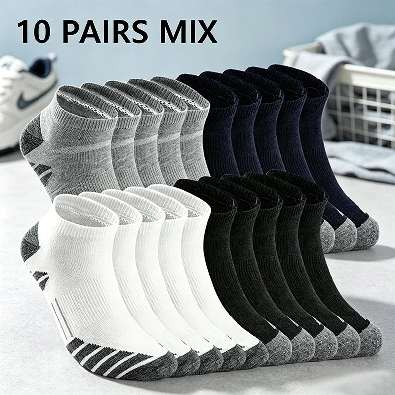 10 Pairs Man and Women Socks Sports Solid Color Male's | SAMAG