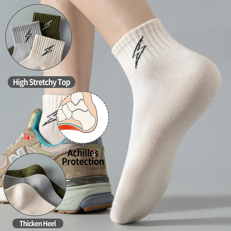 Cotton Cushion Socks Men Quarter Ankle Athletic Running | SAMAG