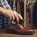 [E] 1PC Handle Dashboard Details Polishing And Cleaning Brush Horse Hair Wood Brush Leather Shoe Care And Cleaning Shoe Brush