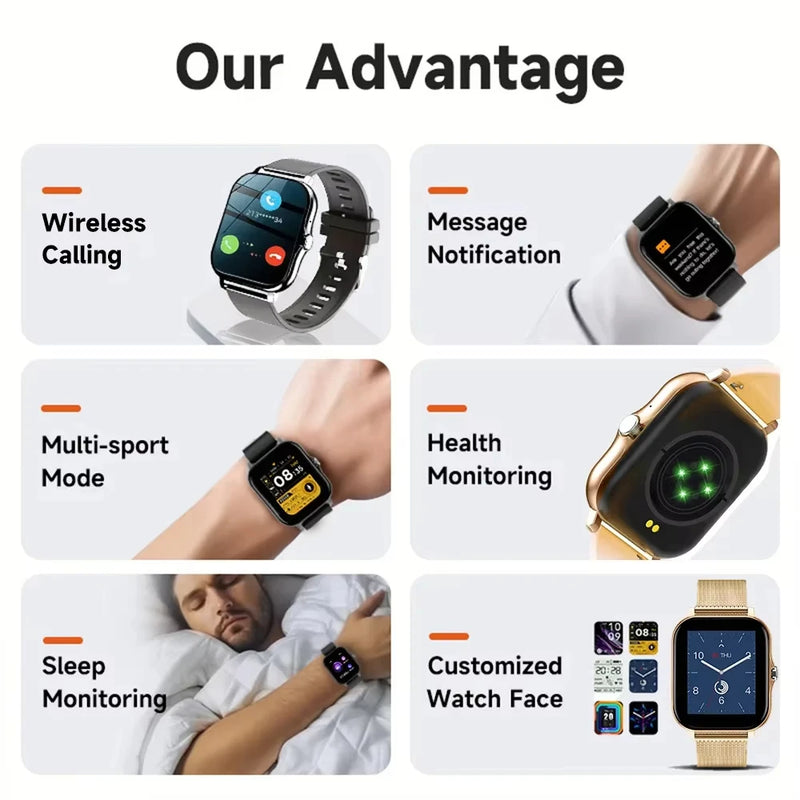 Hot Selling New Smart Watch For Men Women Newest Sport SmartWatch Faces Bluetooth Call Sports Fitness Phones Android iOS