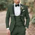 Elegant Light Green Formal Wedding Men Suit Groom Tuxedo Prom Slim Fit Blazer Hombre High Quality Custom 3 Piece Costume Homme