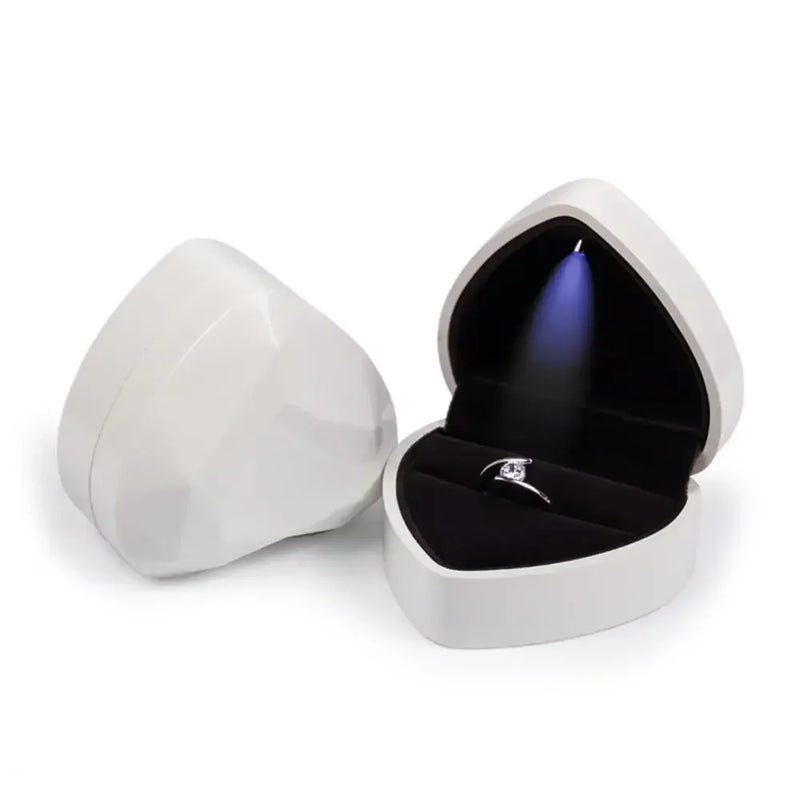 LED Jewelry Box for Ring Necklace Engagement Ring Display Gift Case Packaging Showcase Boxes with Light Storage Cases Wholesale