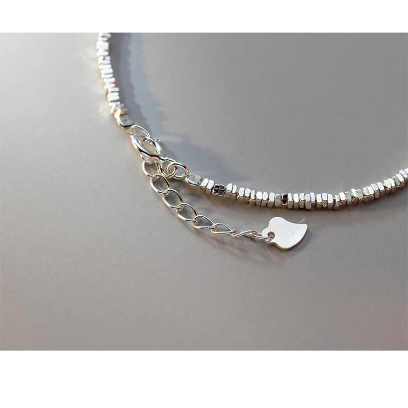 La Monada 15+4.5cm Simple Irregular Bracelets For Women Silver 925 Sterling Jewelry Fine 925 Sterling Silver Women's Bracelet