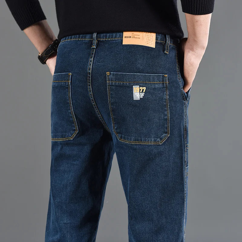 Fashion Print Six-Pocket Jeans Small Straight Cut Style | SAMAG
