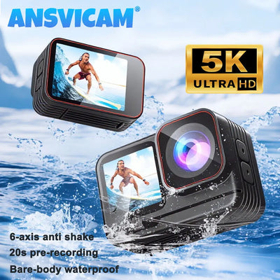 ANSVICAM 5K Bare-body Waterproof Action Camera 4K60fps | SAMAG
