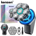 Kensen S32 Electric Head Shaver for Men 7D Floating Cutter USB-C Rechargeable 8100/8500 RPM IPX6 Waterproof Magnetic Head Razor