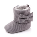 Baby Ankle-covered Boots Cute Bowknot Warm Lining Winter Infant First Walking Shoes for Baby Girls Soft Cotton Sole Baby Likes