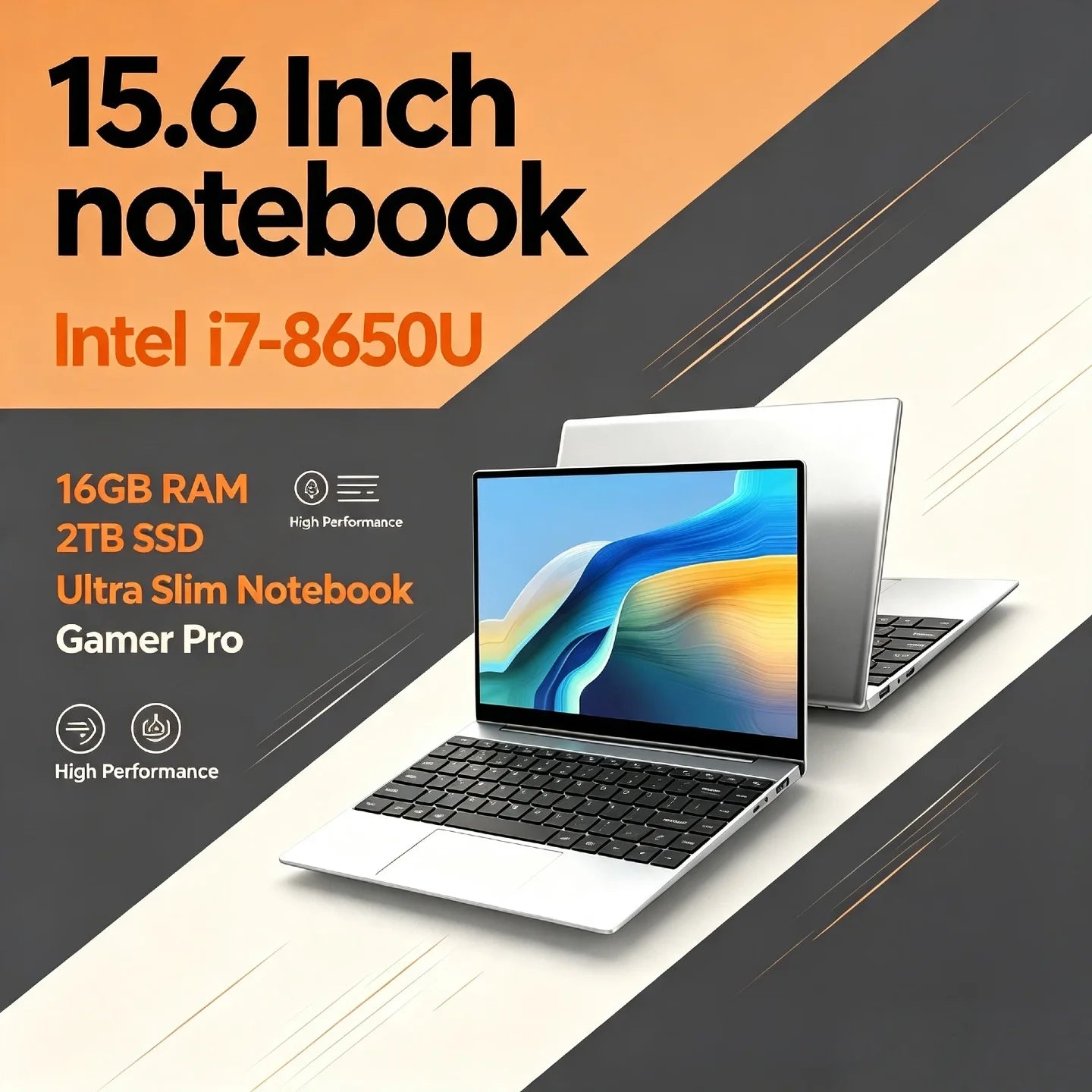 i7 8650U Intel 15.6 Inch Laptop 32GB RAM 2TB SSD 1TB SSD 1920x1080 Gamer Notebook Office PC Pro High Performance Unit