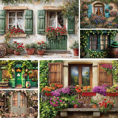 Garden Flower Windows Backdrops Indoor Floral Adult | SAMAG