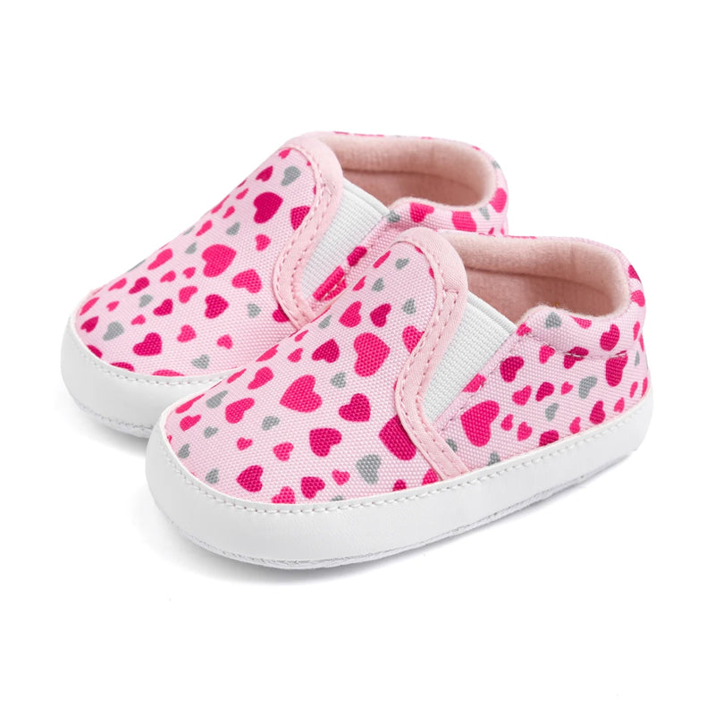 Spring Autumn New Boys Girls Shoes Sweetness Strawberry Love Canvas Casual Toddler First Walkers Cotton Soft Anti-slip Sole