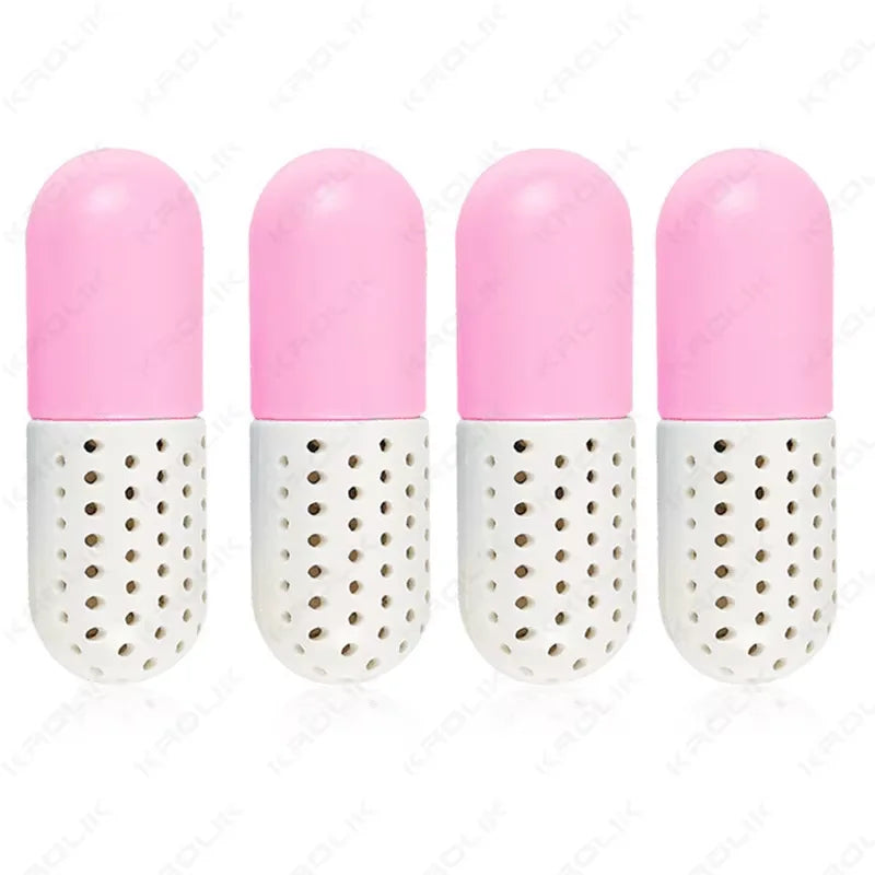 4/2pcs Deodorizer Shoe Closet Steriliser Eliminator Drawer Air Purifying Smell Remover Capsule Shape Moisture Absorber Dryer Bal