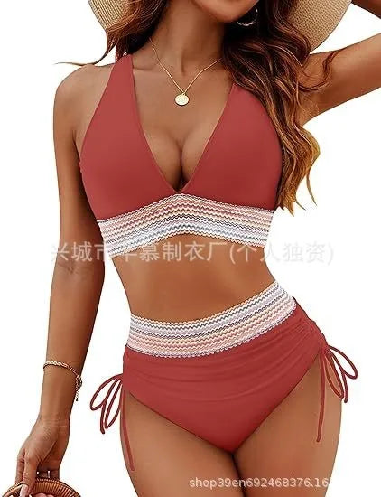 Women's Sleeveless High Waist Halter Neck Bikini | SAMAG