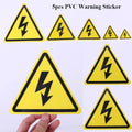 5pcs 3.6/5/8/10/15cm Warning Sticker High Quality Accessories Yellow Danger Notice Adhesive Labels Danger Forelectric Box