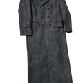 Mauroicardi Spring Autumn Extra Long Distressed Pu Leather Trench Coat Men Belt Double Breasted Luxury Designer Clothes Fashion