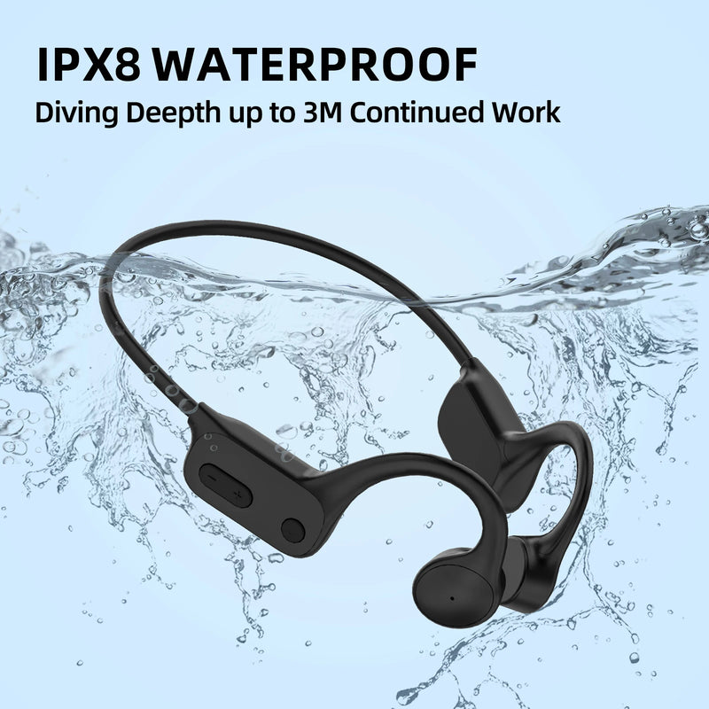 Swimming Headphones Waterproof for Spotify Music Wireless Earphones No MP3 Download Required for Swimming