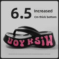 Women's Summer Fashion EVA Platform Slippers Wedge Heel Sandals Letter Print Thick Bottom Non-Slip Beach Slides