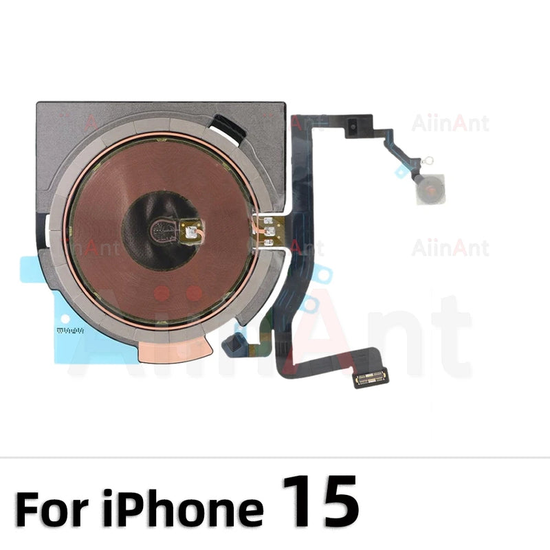 100% Test AiinAnt Power Volume Flash Light NFC Wireless Charging Flex Cable For iPhone 12 13 14 15 Pro Max Mini Plus Sapre Parts