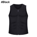 1PCS Zipper Sauna Tank Top for Men, Hot Neoprene Waist Trainer Vest, Sweat Slimming Corset Body Shaper for Workout Exercise