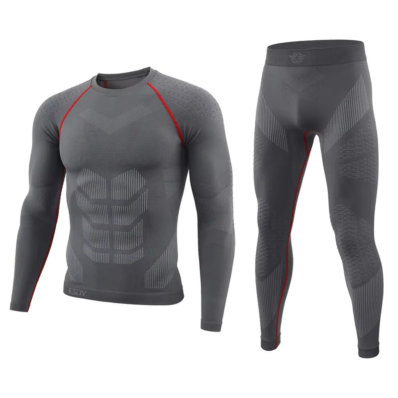 Men Sports Tactical Underwear Sets Fitness Running Tracksuits Breathable Quick Drying Clothing Sweatwicking Sports Clothing
