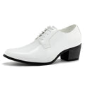Pointed High Heel Leather Shoes For Men In British Business And Casual Heightened Wedding Shoes Korean Style Shiny Hairstylist