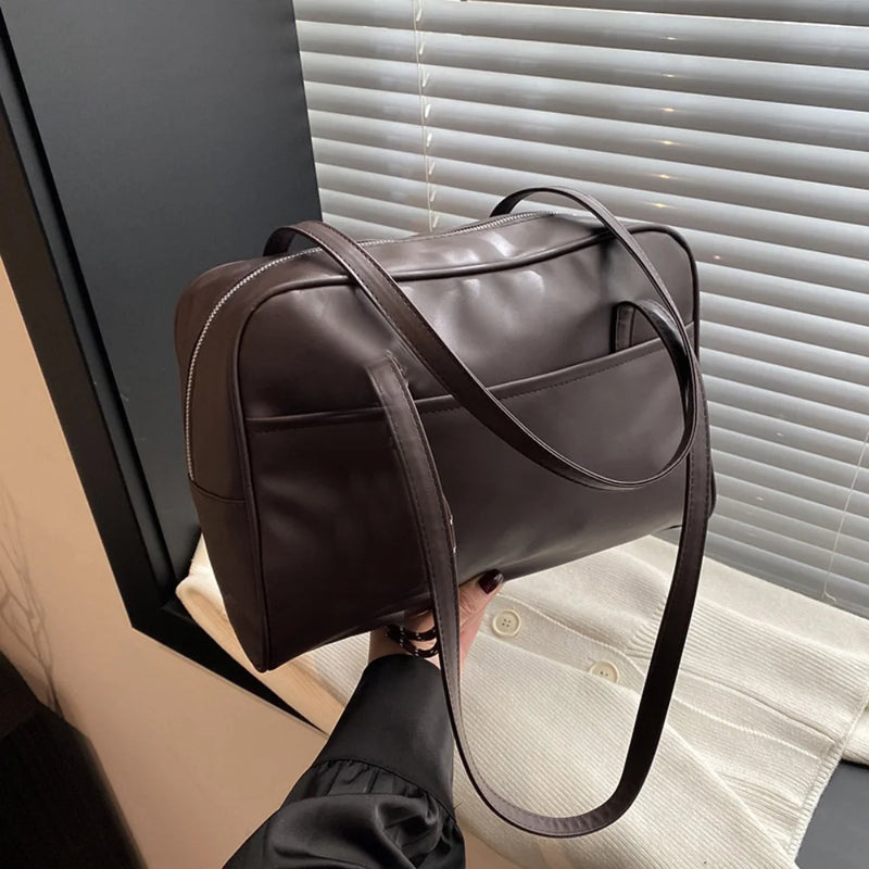 New PU Leather Shoulder Bag Large Capacity with Pendant Crossbody Bags Tote Bag Women