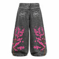 UP.THE Men Baggy Wide Leg Jeans, Vintage Washed Black | SAMAG