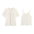 Women's Clothing 2025 New Style European And American Fashion Simple Pearl Decoration Knitted Top Knitted Vest
