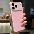 Fashion Liquid Silicone For Magsafe Magnetic Phone Case For iPhone 17 16 15 14 13 Pro Max Large Window Lens Glass Protect Cover