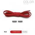 1 Pair Quick Locking Shoelaces Without Ties Elastic Laces Sneaker Widened Oval No Tie Shoe Laces Kids Adult Shoelace for Shoes