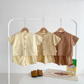 Summer Kids Boys Girls Suit Cotton Checkered Baby Short | SAMAG