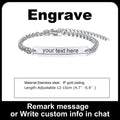 Customized Heart Bracelet for Little Girl Boy, Engravable ID Name Bracelet, Personalized Stainless Steel Chain Birthday Gift