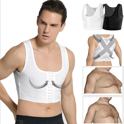 Men Gynecomastia Shaper Vest Slimming Chest Control Boobs | SAMAG