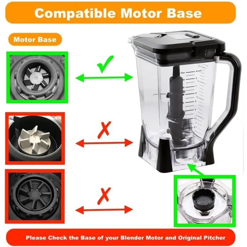 【TODAY ONLY】For Ninja Blender Replacement 72Oz XL Pitcher With Lid And 6-Blade Assembly For Models BL660, BL770, BL771, BL773, B