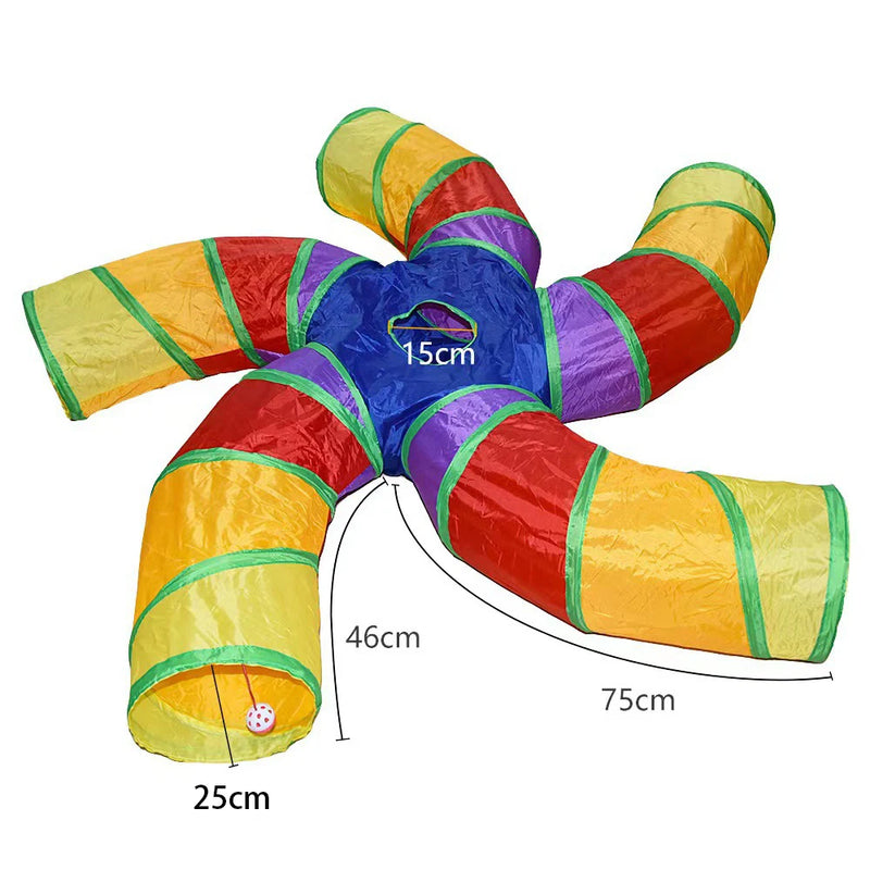Cat Tunnel Foldable Cat Tunnel Pet Supplies Cat S T Y Pass Play Tunnel Cat Toy Breathable Drill Barrel for Indoor Loud Paper