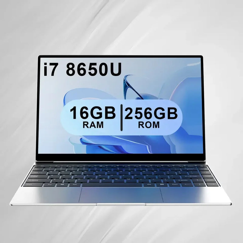 14.1"Laptop Computer PC Intel Core i7 8650U Laptop Ultra Slim Notebook 12GB RAM 1TB 2TB SSD Office Study Windows 11 1920*1080