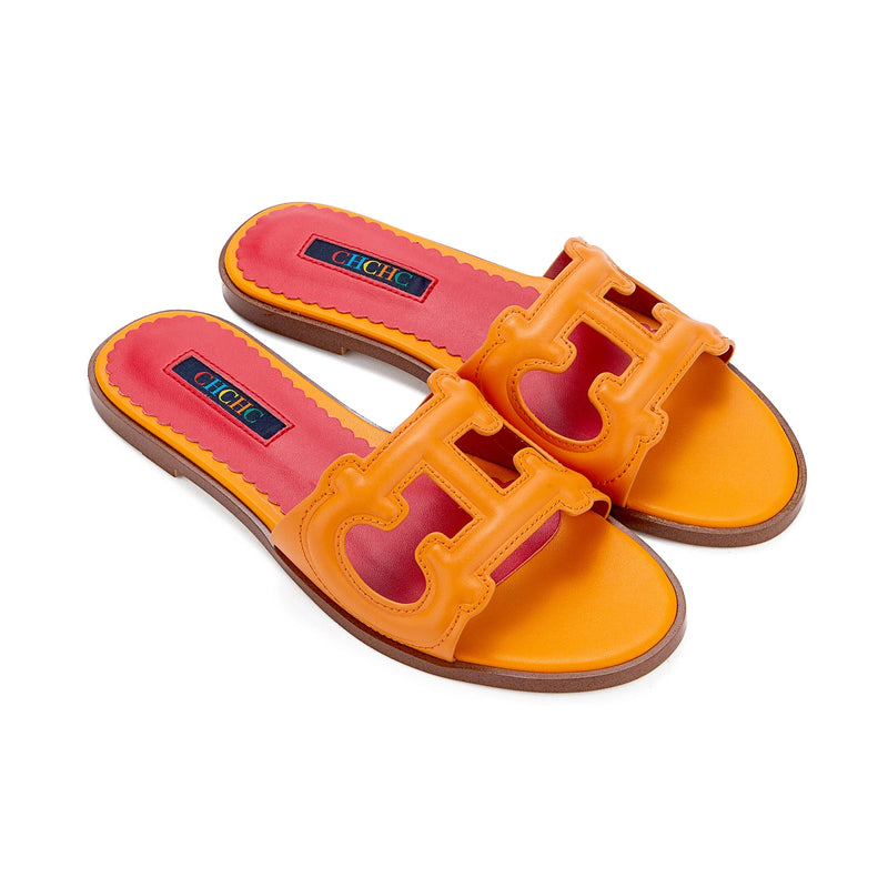 CH Women's Solid Color Slippers for Outings, Exquisite and Fashionable Brand, Versatile Casual Women's Flat Shoes