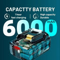 Original Makita 18V Battery 6AH Is Used for Replacing Lithium Batteries in Makita BL1840BL1830b BL1850b BL1850BL1860BL1815.
