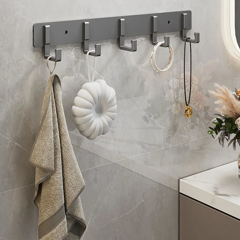 Kitchen Space Aluminum Punch - Free Hooks Are Easy to Install Utensils Storage Bathroom Bathrobe Towel - View 5 | SAMAG