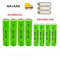 New AA + AAA Rechargeable AA 1.5V 3800mAh / 1.5V AAA 3000mah Alkaline Battery Flashlight Toys Watch Replace Ni-Mh Battery