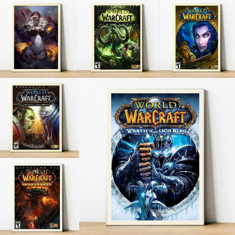 Poster High Quality Print Waterproof Wall Art Sticker For Bar Living Room Decor Gift World Of Warcraft Hot Video Game