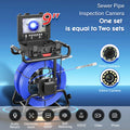 Sewer Pipe Inspection Camera 9“ IPS +Dual-Lens 1080P Sewer Camera +Meter Counter+5/7MM Fiberglass Cable+512HZ Self-leveling