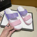 Slippers for Women to Wear Outside 2025 New Summer Non-Slip Thick-Soled Women's Home Bathing Seaside Beach Sandals