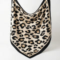 Luxury Brand 2026 Leopard Print Square Silk Scarf for Women Hijab Hair Bands 90cm Neckerchief Female Satin Shawl Ribbon Headband