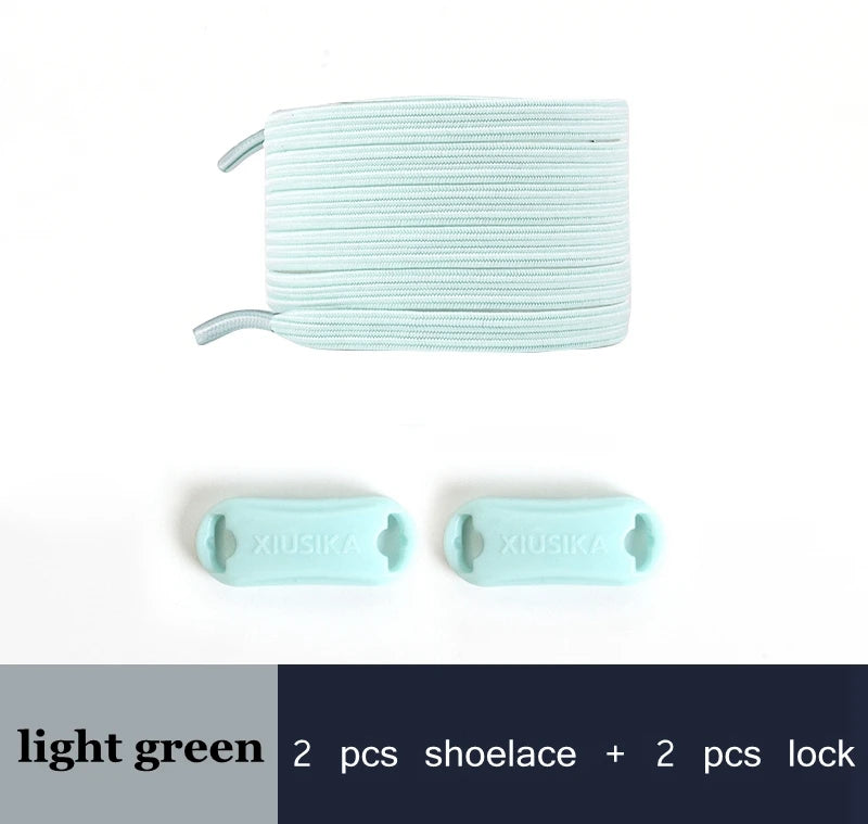 1 Pair No Tie Shoe Laces Elastic Laces for Sneakers Flat Shoelaces Without Ties Shoelace with Lock for Kids Adult Shoestrings