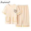 Summer Capris Pajamas Cute Cartoon Print for Women | SAMAG