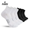 6 Pairs of Men's Solid Color Vertical Striped Mid-Calf | SAMAG