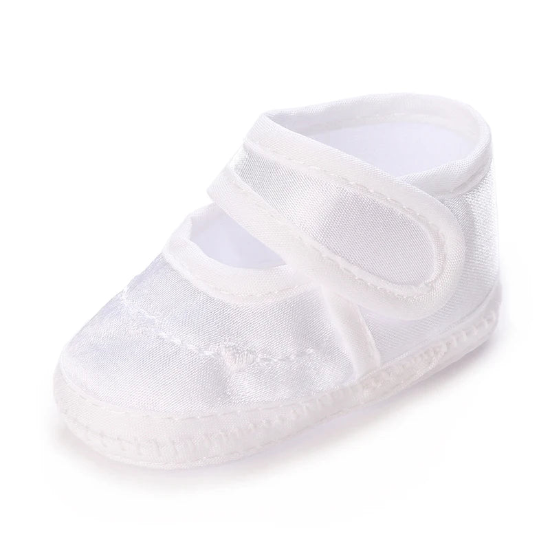 Multiple Styles Newborn Baby First Baptist Shoe: Newborn Boy and Girl White Baptist Shoes Soft Sole Walking Shoes Size-9CM-10CM
